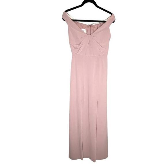 Social Bridesmaids Dresses & Skirts - Social Bridesmaids Off the Shoulder Dress in Dusty Rose - Size 2